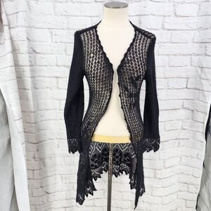 Sheer Lace Cardigan Fairy Grunge Whimsigoth Festival Dark Cottage Dainty Small?